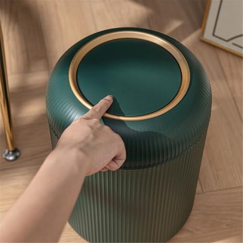 Caneca de Basura para Baño con Tapa Pequeña Verde miniatura 3