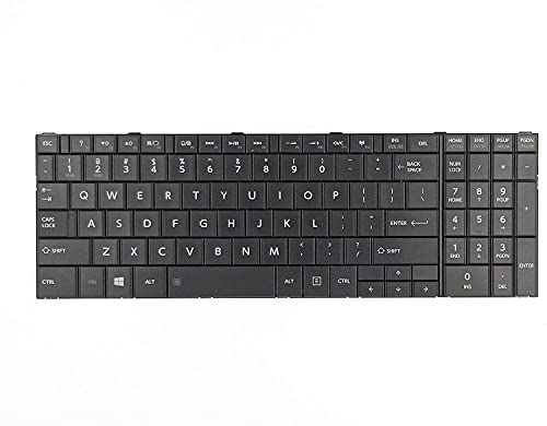 Replacement Keyboard for Toshiba Satellite C50-B C50D-B C55-B C55D-B C50A-B C55D-B5208 C55-B5302 C55D-B5310 C55-B5299 Series Laptop Black US Layout P/N: PN: PK1315H1A00 9Z.NBDSC.001