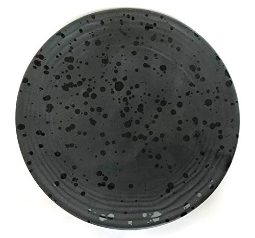 Lucky Star Melamine Round Plates Sushi Sashimi Salad Serving Platters, 6"~12" dia, Light Weight, Black, SK-Matt Series (120, 8" dia.)