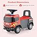 Licensed Scania Ride on Push Car by INFANS with 3 Sound Effects, Storage, Toddler Sliding Fire Fighting Truck, Red