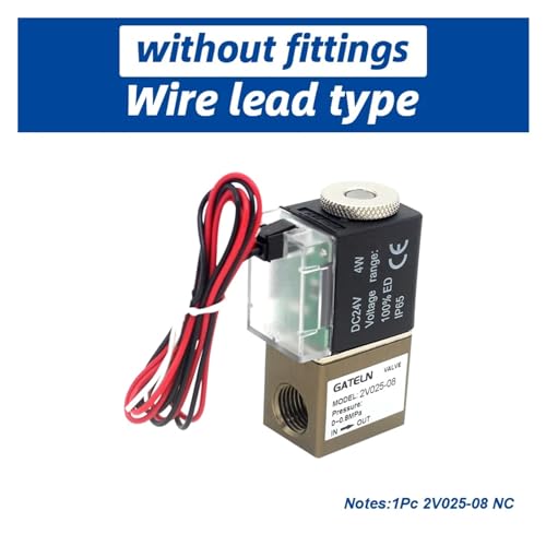 Électrovanne d'air 12V normalement fermée 2V025-08 compacte en 1/4" BSP - 3