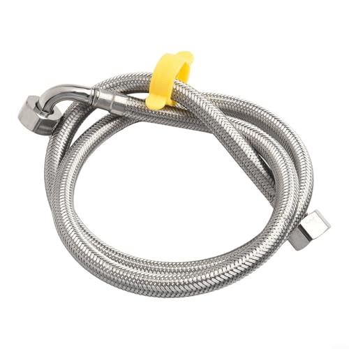 Fauhapyway Flexible Elbow Pipe Connector 1/2 Hot Cold Water Inlet Hose 60/80/100 Cm Plumbing In Bathrooms Kitchens And Boilers(100cm)