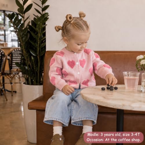 Image of Simplee kids Baby Girl Thin Sweater Solid White Pink Cardigans for Toddler 0-3Years