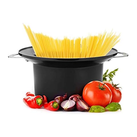 Fusionware Aluminum Heavy Duty Stock and Pasta Pot with diteklon Ceramic Coating - Includes Cooking Lid and Colander Cover