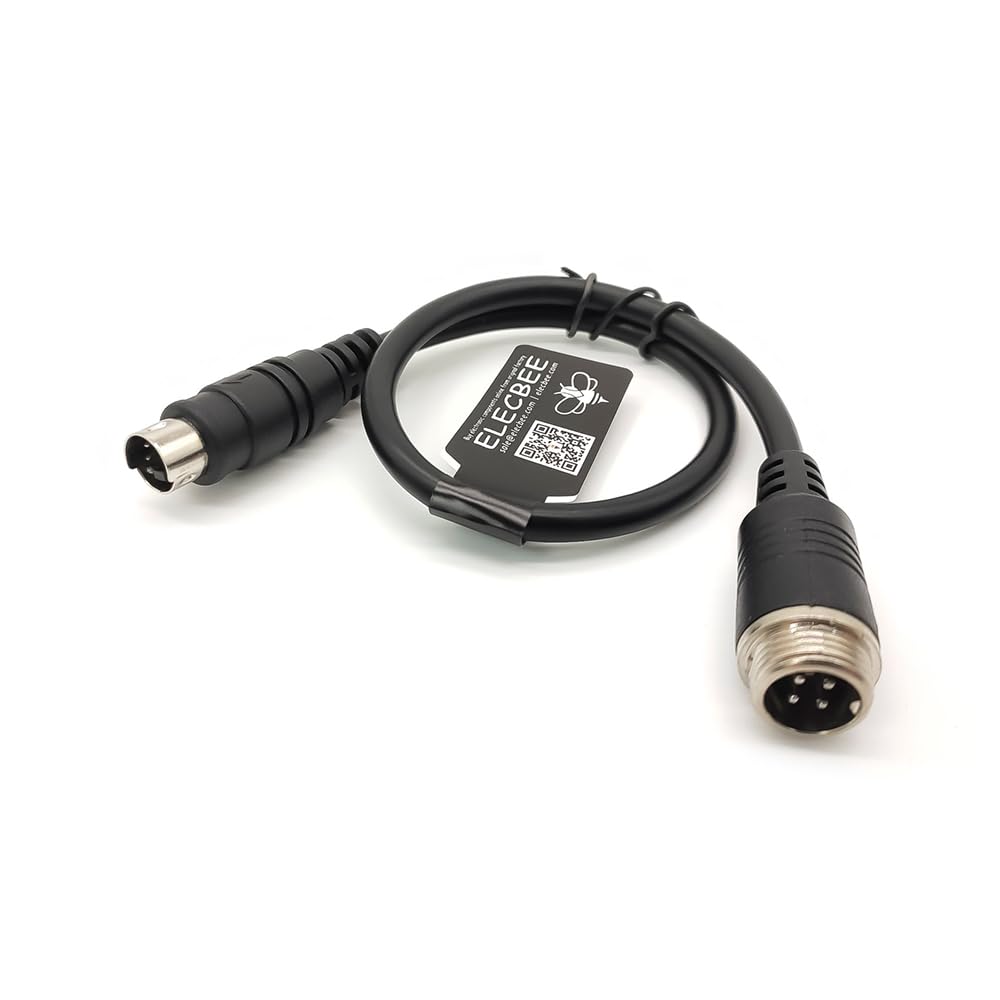 Elecbee 30 szt. GX12 złącze lotnicze 4-pinowe proste męskie do mini Din Straight Male with 1M Cable IP55 Waterproof for Industrial & Electronic Wiring