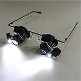 Uhrmacher- neue LED-Lampe 20 mit einer Vergrößerungs Binokularlupe Linse des Auges Reparatur-Werkzeuge Uhren- und Schmuck