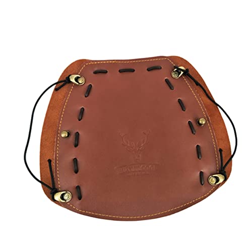 FOYTOKI Traditional Archery Arm Guard Cow Leather Safe Strap Adjustable Protective Non-ventilating for Hunting Practice