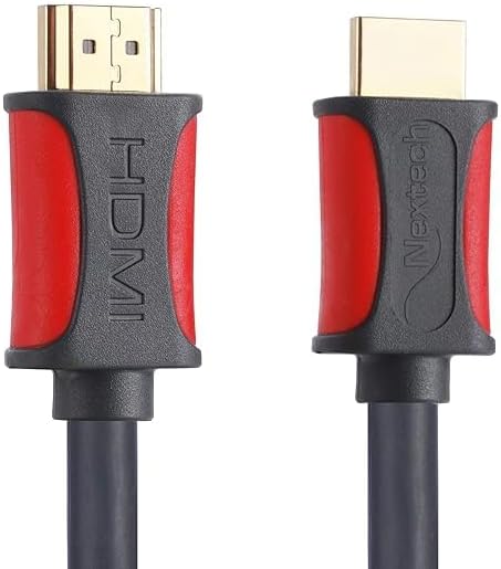 Nextech High-Speed Gold Plated HDMI Male to Male Cable with Ethernet - Supports 3D, Audio Return, 4K at 60Hz, Latest Version 2.0 (33 Feet/10 Meters), Spruce Grey