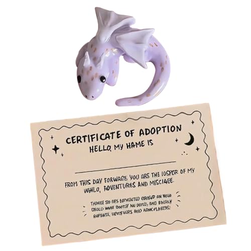 Genérico Cartas De Animales De Bolsillo - Escultura Anti Estrés En Forma De Dragón,Estatuilla Reconfortante De Recuerdo - para Niños Estudiantes Colegas Empleados Incentivos De Equipo