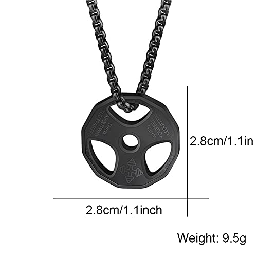 Foto von Yifnny Kurzhantelhalskette, Fitnesshantelhalskette aus Edelstahl für Männer, Gewichtskette, Hantelkette, Trainingshalsband für Männer, Gewichtheberschmuck, Metall, nicht, Metall, Nicht bekannt