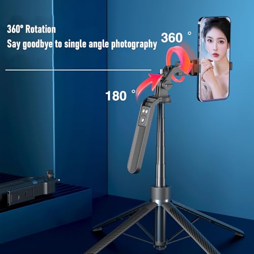 Trípode palo selfie extensible Fabater de aluminio con rotación 360 grados 2