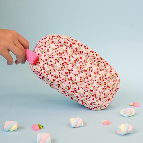 Image of ZIPIT Puffy Pencil Case for Girls, Soft Quilted Pencil Pouch with Zipper, Aesthetic Stationery Organizer for School, Cosmetics & Travel
