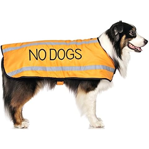 NO DOGS Reflective Waterproof Fleece Dog Coat Cover
