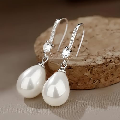 Stylish Hook Dangle Earrings for Women – Sparkling Dangle & Stud Earrings, Silver Plated, Hypoallergenic, Love Gift and Premium Jewelry for Women4