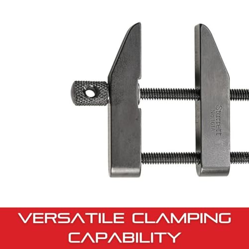 Image of Starrett Toolmakers Parallel Clamp - Ideal for Holding Work in Tapping and Drilling - 1-1 /4 inch Capacity, 13 /16 inch Throat Depth, Hardened Steel, Nice Finish - 161A