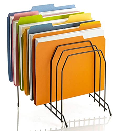Officemate Large Incline 8 Compartment Wire Caddy, Black, 8.5 x 10.375 x 12.625 Inches - Image 4