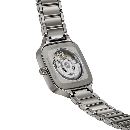 Rado -New True Square-Unisex-Swiss Automatic Watch-Plasma High-Tech Ceramic-Sapphire Crystal -38mm4