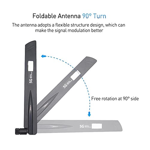 Image of MYADDICTION 3G 4G 5G LTE Antenna 18dBi Universal for Wireless Module Router (Black)