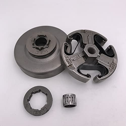 Conjunto de embrague de 3/8 "8T, rueda dentada de tambor, Kit de cojinete de aguja de llanta for Husq 61 66 162 266 268 272 XP 268XP 272XP, piezas de motosierra