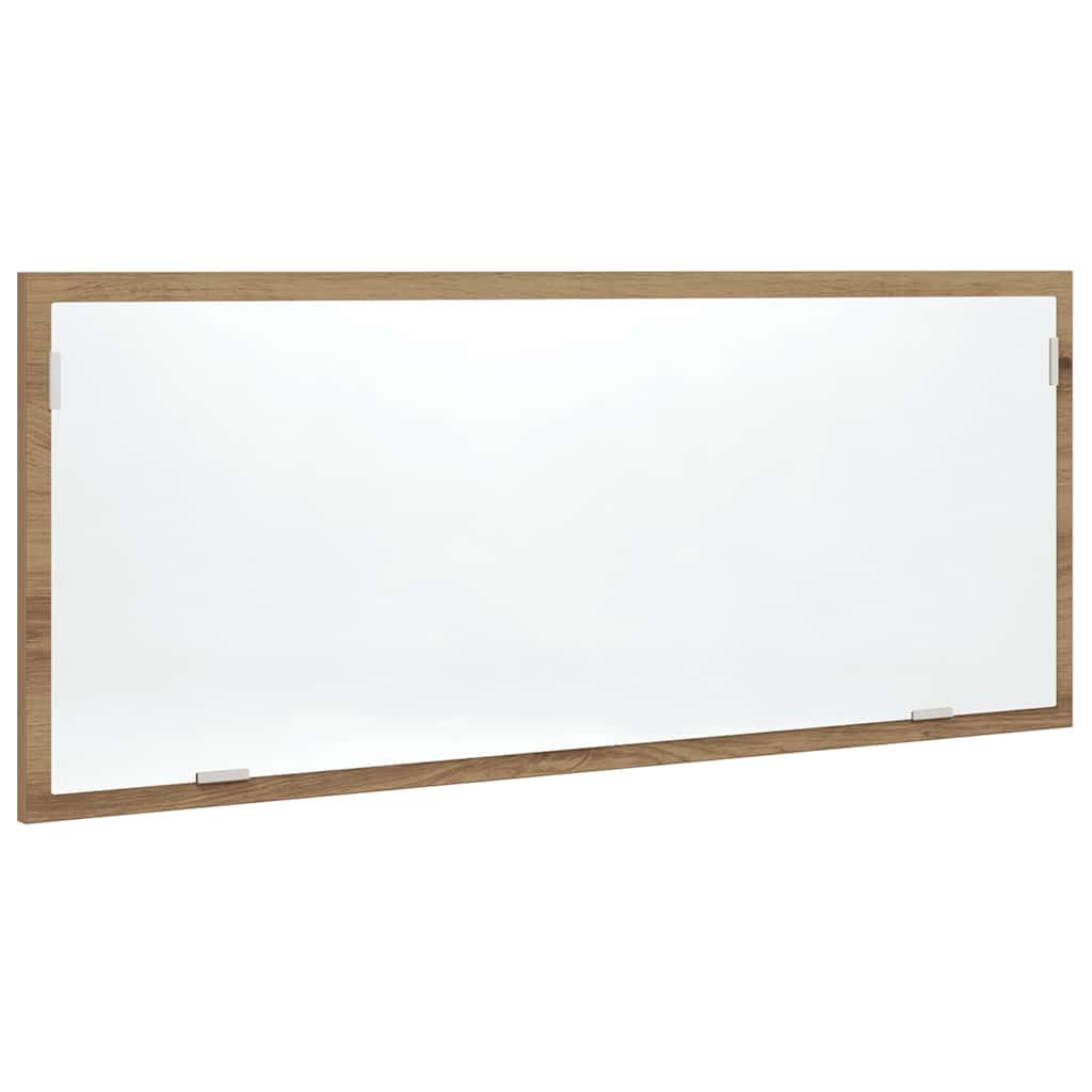 Générique Miroir de Salle de Bain à LED chêne Artisanal Bois d'ingénierie,Meubles,Armoires & Meubles de Rangement,Meubles-lavabos,Meubles-lavabos de Salle de Bains,Brun,11.25 KG,856276