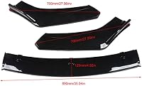 aqxreight Gloss Black első lökhárító toldat 3 részes splitter szett univerzális első spoiler autó tuning 2
