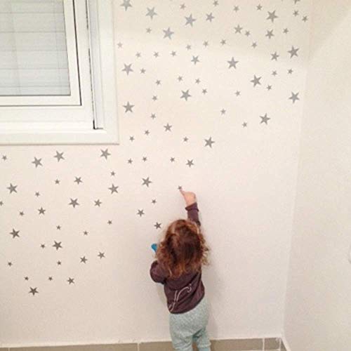 110Piezas Estrellas Vinilo Decorativo Pared Negro miniatura 2