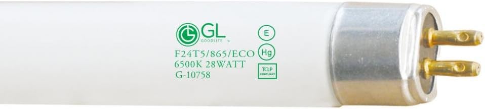 Goodlite G-10758 Straight 24-watt Mini Bi Pin Base 6500K T5 Linear Fluorescent Lamp