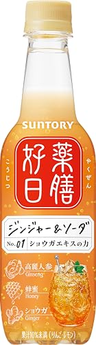 サントリー 薬膳好日 ジンジャー＆ソーダ 炭酸飲料 390mlのサムネイル