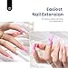 Beetles Gel Nail Kit Easy Nail Extension Set with 20g Solid Nail Glue Gel, 3 in 1 Soft Nail Tips Glue Gel