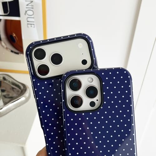 Coque iPhone 17 Pro bleu foncé motif esthétique protection intégrale 6.3