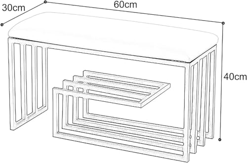 Banc de rangement à chaussures stable avec repose-pieds antidérapant - 4