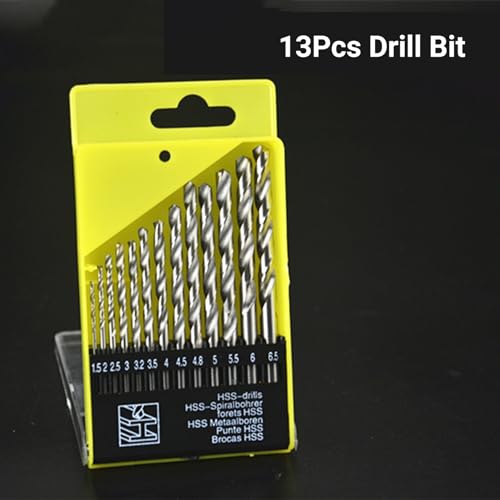 Namolit 13 peças de broca de aço de rolamento de metal duro conjunto de broca de torção de perfuraçã