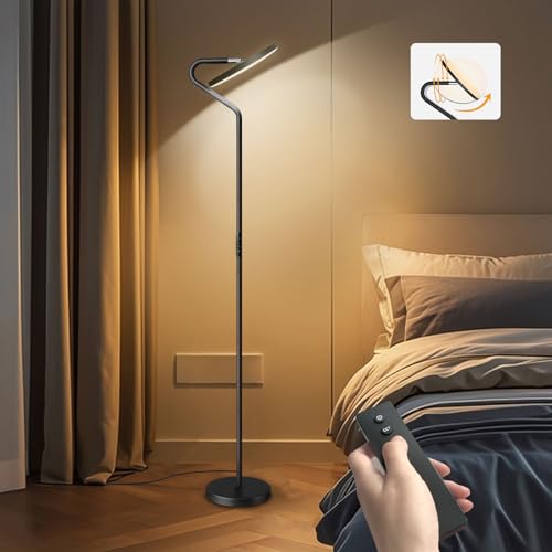 Lampada Da Terra LED Dimmerabile 36W - Piantana Con Telecomando Per Soggiorno E Camera