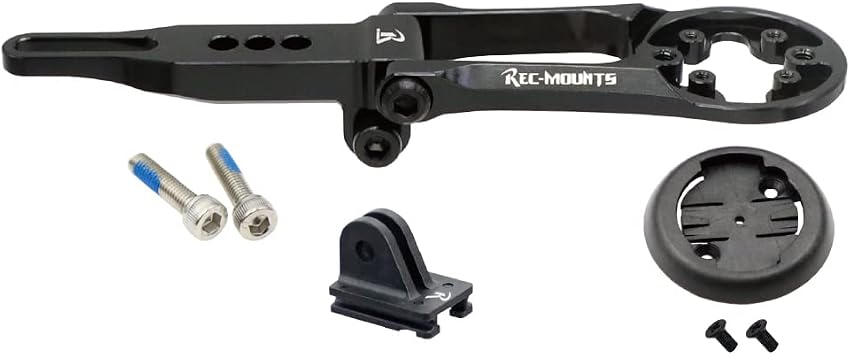 Rec-mounts Rec-Mounts Rec-Mounts Garmin Edge Cycle Computer Combo Mount for Integrated Handle/Stem-Integrated Handle 5P-GM Compatible with Garmin Cycling Computer + GoPro Camera or CatEye