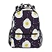 GIGIJY Rucksack mit Spiegeleier-Muster, für Schule, Büchertasche, Reisen, Freizeit, Tagesrucksack für Kinder, Mädchen, Jungen, Herren, Damen