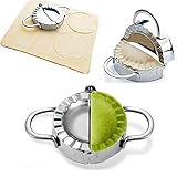 Set of 2 Pcs 304 Stainless Steel Dumpling Ravioli Makers Empanada Presses, Pierogi Mold - Wonton...