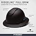Pyramex Ridgeline Full Brim Hard Hat 4 Point Ratchet Vented Matte Black Graphite Pattern