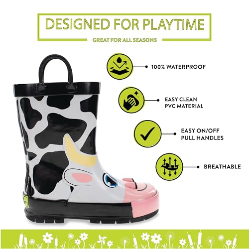 Image of Western Chief Kids Ladybug Rain Boot(Toddler /Little Kid /Big Kid) | Built for outdoor play, pull-on loops for self-dressing, comfort EVA insole, rubber traction outsole, toddler to big kid size
