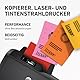Image Coloraction Chile - farbiges Kopierpapier - DIN A4, 210 x 297 mm, 80 g/m² - buntes, holzfreies Druckerpapier für Kopierer - 500 Blatt - Rot