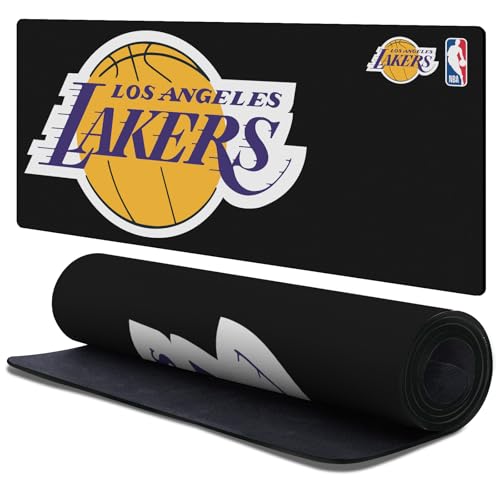 Tapis de souris XL NBA Los Angeles Lakers noir 900x400mm pour bureau gaming
