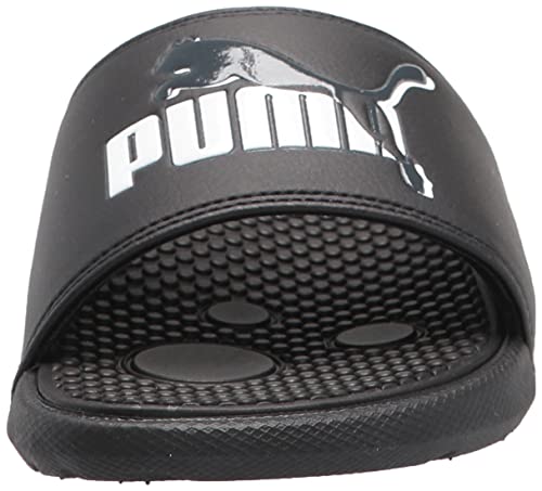 PUMA PUMA Cool Cat Slide Sandal, Black-Dark Shadow White, 2 US Unisex Little Kid