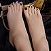 1 Pair Lifesize Silicone Female Mannequin Foot Display Jewerly Sandal Shoe Sock Display Art Sketch