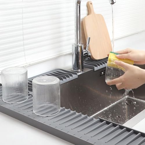 Alfombrilla de grifo protectora para secar platos y accesorios de cocina cómodamente 4