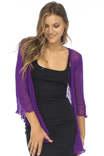 Image of Back From Bali Womens Sheer Shrug Cardigan Lightweight Knit