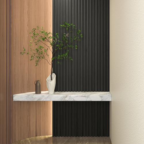 Image of Art3d 108 x 5.7 Inch Slat Wood Wall Paneling for Interior Decor, Black