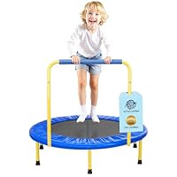 VEVOR 3FT Trampoline for Kids, 36\" Trampolines Indoor/Outdoor Trampoline for Toddlers, Foldable Mini Baby Jump Toy with Foam Handle, Recreational Trampolines Birthday Gift for 3+ Years Kids
