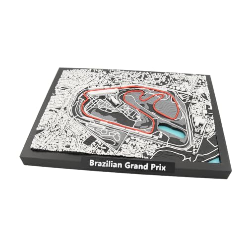 Brazilian Grand Prix 3D Track Map Model - Layered