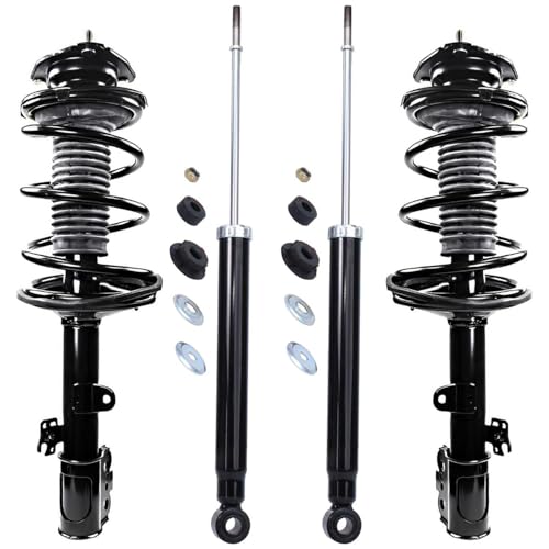 Image of Detroit Axle - Front Struts w /Coil Springs Rear Shock Absorbers Replacement for 2011-2014 Toyota Sienna AWD - 4pc Set