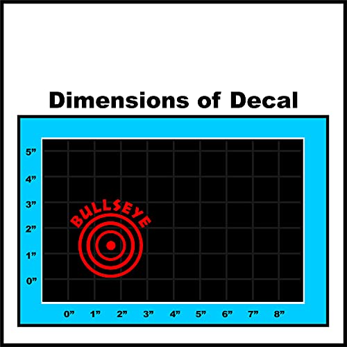 Sticker Connection | Potty Training Toilet Pee Target aim Bullseye for Boys | Decal Bumper Sticker Decal for Toilet, Urinal, Bathroom, Restroom, Toddler | 4"x4" (Red)