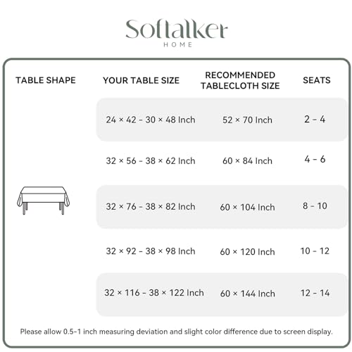 Softalker Tischdecke Weihnachten Mitteldecke 80x80 cm Abwaschbare Jacquard Geometrischem Tischdecke Grün Tischtuch Elegant Table Cloth Deko für Outdoor Gartentisch Wohnzimmertisch Couchtisch